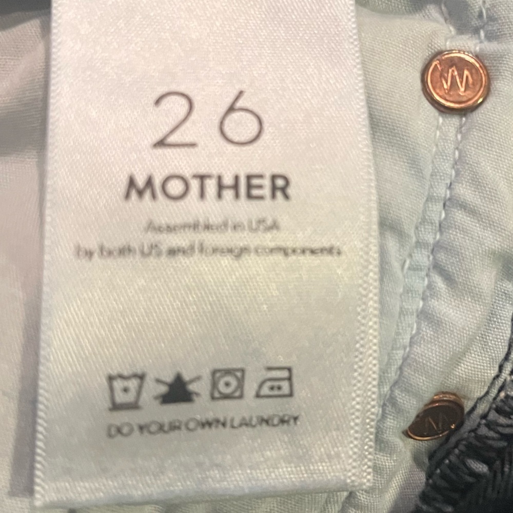 MOTHER Womens High Waisted Looker “Rough It Up” Jeans - Size 26 - Picture 5 of 6